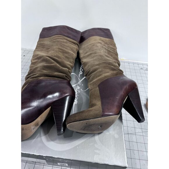 Jessica Simpson JS-Angie Women's 8Sz. Dust Burnished Split Suede Knee-High Boots - Picture 6 of 10